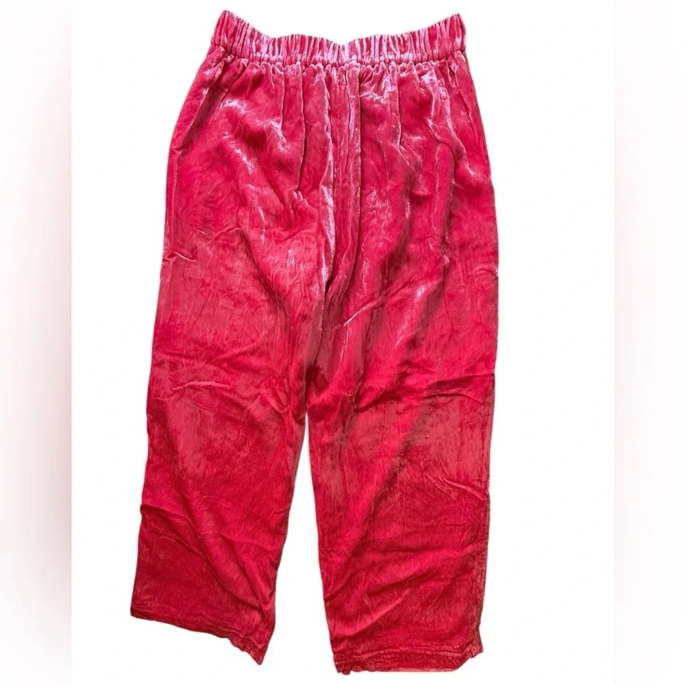 J.Crew Peyton Pull-On Velvet Pants Fuchsia Size 4 excellent condition